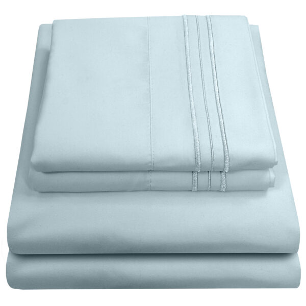 1800 Thread Count 4 Piece Deep Pocket Cal King Bed Sheet Set - Image 2